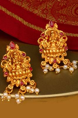 Traditional Gold Plated Statment Temple Jewellery Set 5