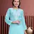 Hand Embroidered Sky Blue Cotton Lucknowi Chikankari Indian Women Straight Kurti