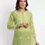 Hand Embroidered Pear Green Cotton Lucknowi Chikankari Short Kurti For Women