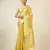 Yellow Organza Faux Kanjeevaram Woven Saree With Unstitched Blouse Piece