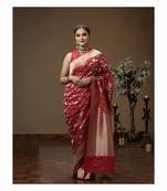 RED ROSE STUNNING BANARASI SILK SAREE