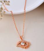 Evil eye rose gold pendant chain