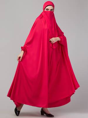 Nazneen Extra Nose Piece Head To Toe Free Size Jilbab Prayer hijab for hajj and umrah 4