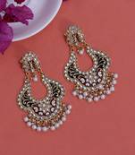 Black color meenakari earrings