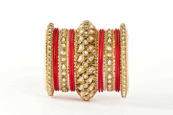 Traditional Solid Colored Kundan Bangle Set 1