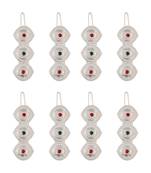 Maroon & green color 8 pieces hair pin