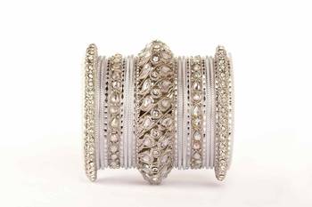 Traditional Solid Colored Kundan Bangle Set 1