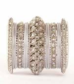 Traditional Solid Colored Kundan Bangle Set