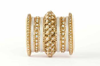 Traditional Solid Colored Kundan Bangle Set 1