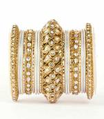 Traditional Solid Colored Kundan Bangle Set