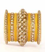 Traditional Solid Colored Kundan Bangle Set