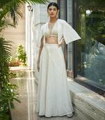 White Beryl Embroidered Lehenga Set
