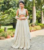 Off White Kaeya Embroidered Chikankari Lehenga Set