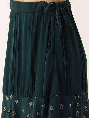 Ethnovog Ready To Wear Teal Blue Georgette Embroidered Co ord Set 3