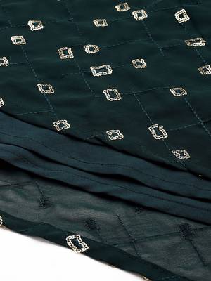 Ethnovog Ready To Wear Teal Blue Georgette Embroidered Co ord Set 8
