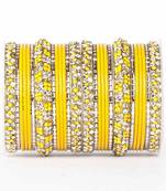 Beautiful Check Stone Pattern Bangle For Two Hands