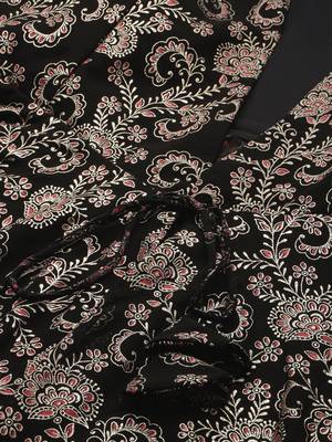 Ethnovog Ready To Wear Black Foli Print Georgette Co Ords Set 5