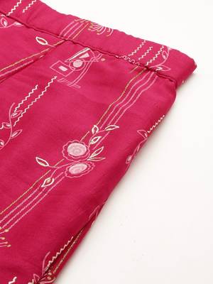 Ethnovog Ready To Wear Pink Foli Print Art Silk Co Ords Set 5
