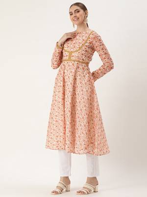 Ethnovog Ready To Wear White Art Silk Digital Printed Kurta Set 4