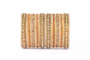 Elegant Silky Appearance Two Hand Bangle Set 1