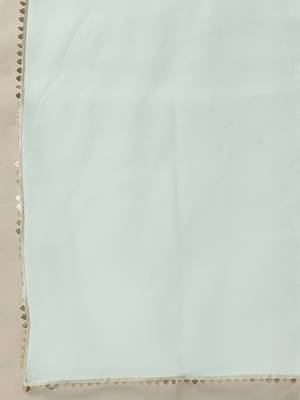 Ethnovog Ready To Wear Blue Art Silk Layered Gharara Suit 4
