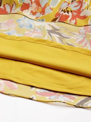Ethnovog Ready To Wear Yellow Georgette Printed Dress 7