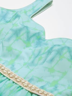 Ethnovog Ready To Wear Blue Digital Print Tiered Dress 2