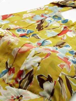 Ethnovog Ready To Wear Yellow Printed Halter Neck Georgette 3