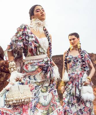 Multi Printed Layered Skirt Set 3