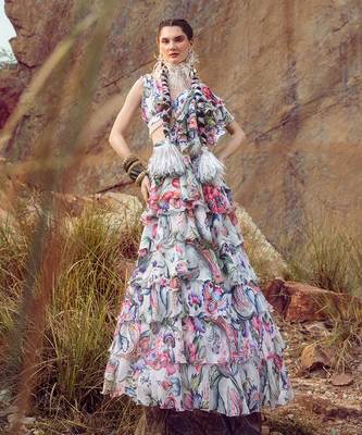 Multi Layered Lehenga Set 1