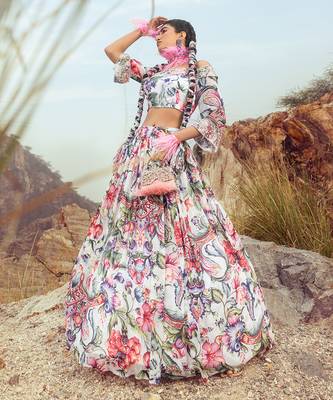 Multi Off Shoulder With Printed Skirt Set 2