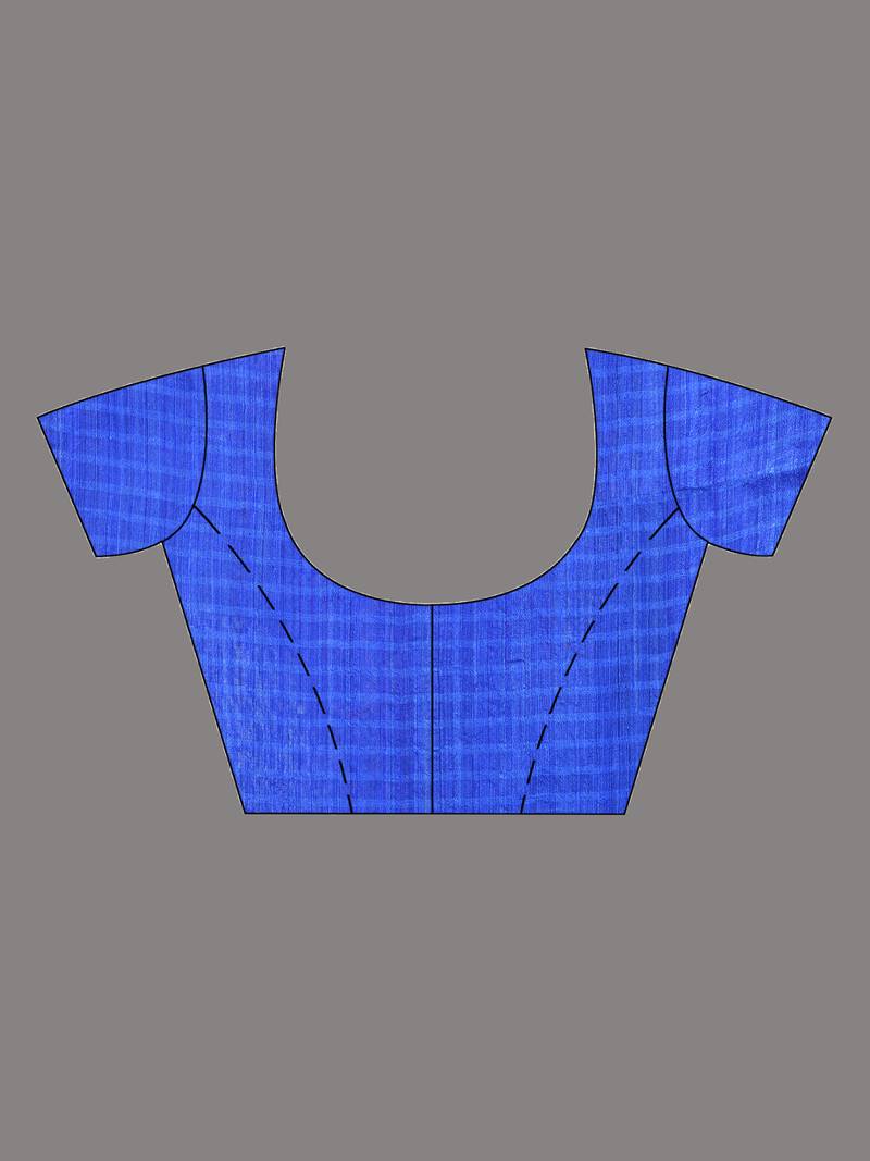 Traditional Blue Matka Silk Sequin Soft Jamdani Saree