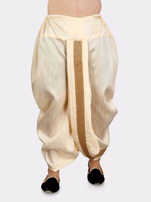 men's silk printed kurta and pitambari cotton-silk dhoti - jashn collection 4