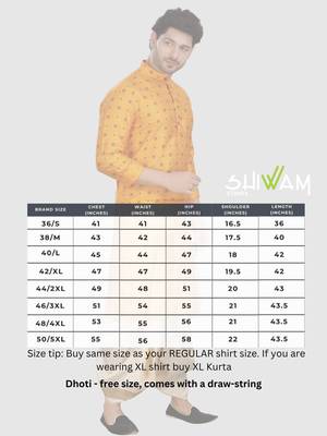 men's silk printed kurta and pitambari cotton-silk dhoti - jashn collection 5