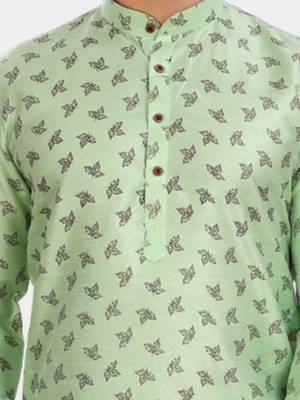 men's silk printed kurta and pitambari cotton-silk dhoti - jashn collection 3