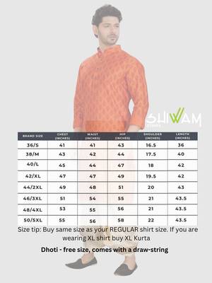 men's silk printed kurta and pitambari cotton-silk dhoti - jashn collection 5