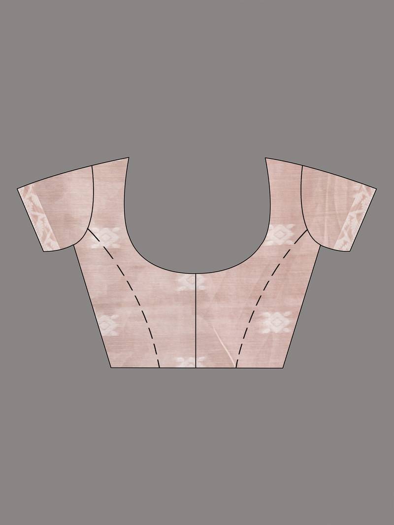 Mocha Cotton All Body Buti Red Border With Pallu Jacquard Jamdani Saree