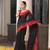 Black Silk Matka Solid Body Red Temple Border Jacquard Jamdani Saree