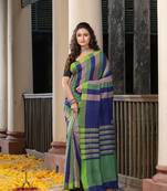 Multi Colour Stripe Handloom Cotton Saree