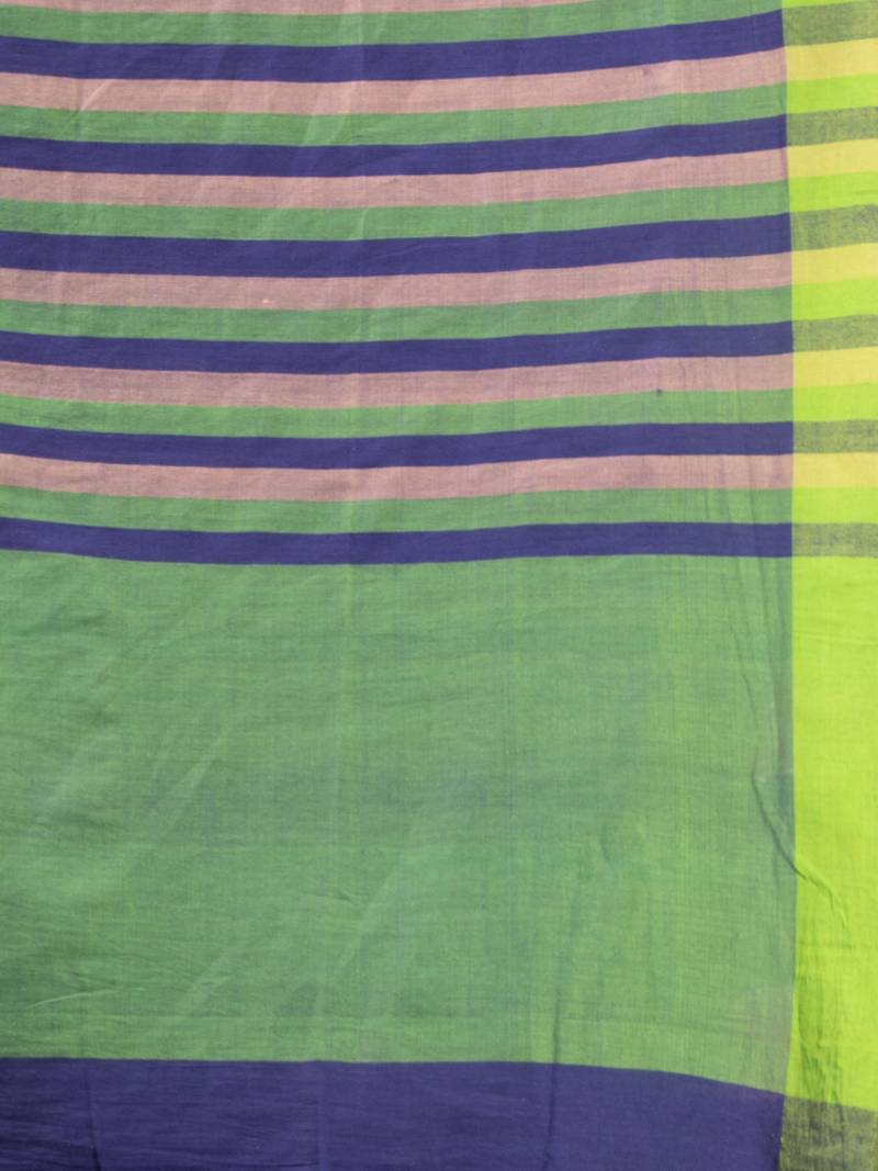 Multi Colour Stripe Handloom Cotton Saree