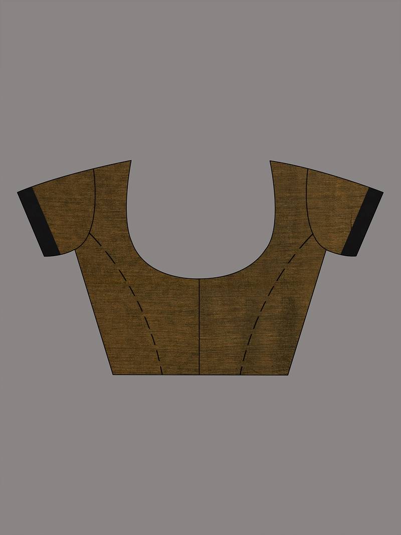 Yellow Cotton Solid Border With Jacquard Pallu Handloom Saree