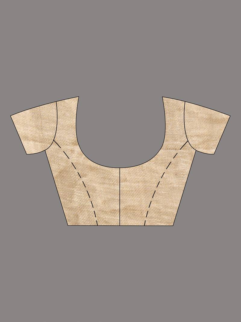 Grey Twill Weaving With Sage Green Pallu In White And Black Border Handwoven Linen Saree