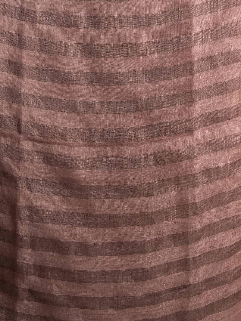 Baby Blush Linen All Body Check Handloom Saree