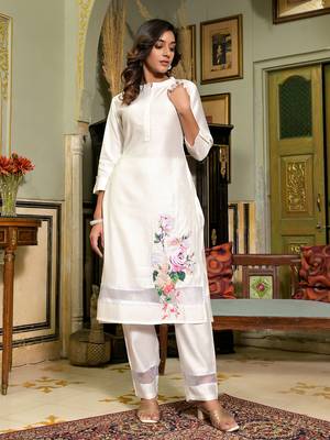  white patch work kurta trouser set 1
