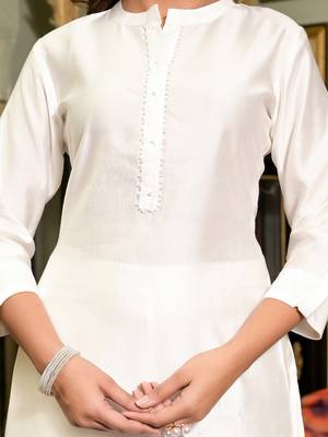  white patch work kurta trouser set 4