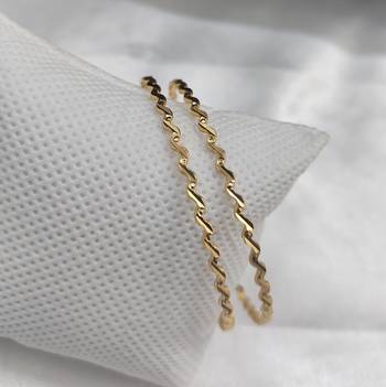 Zig Zag Gold Plated Bangle 3