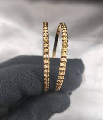 Simple Gold Plated Bangle Set 3