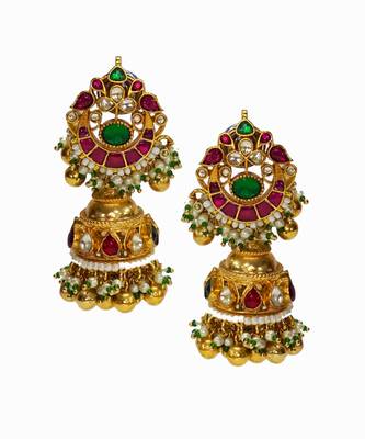 Pachi pink jhumka 2