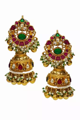 Pachi pink jhumka