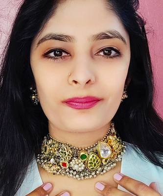 Oxidixed kundan necklace set 4